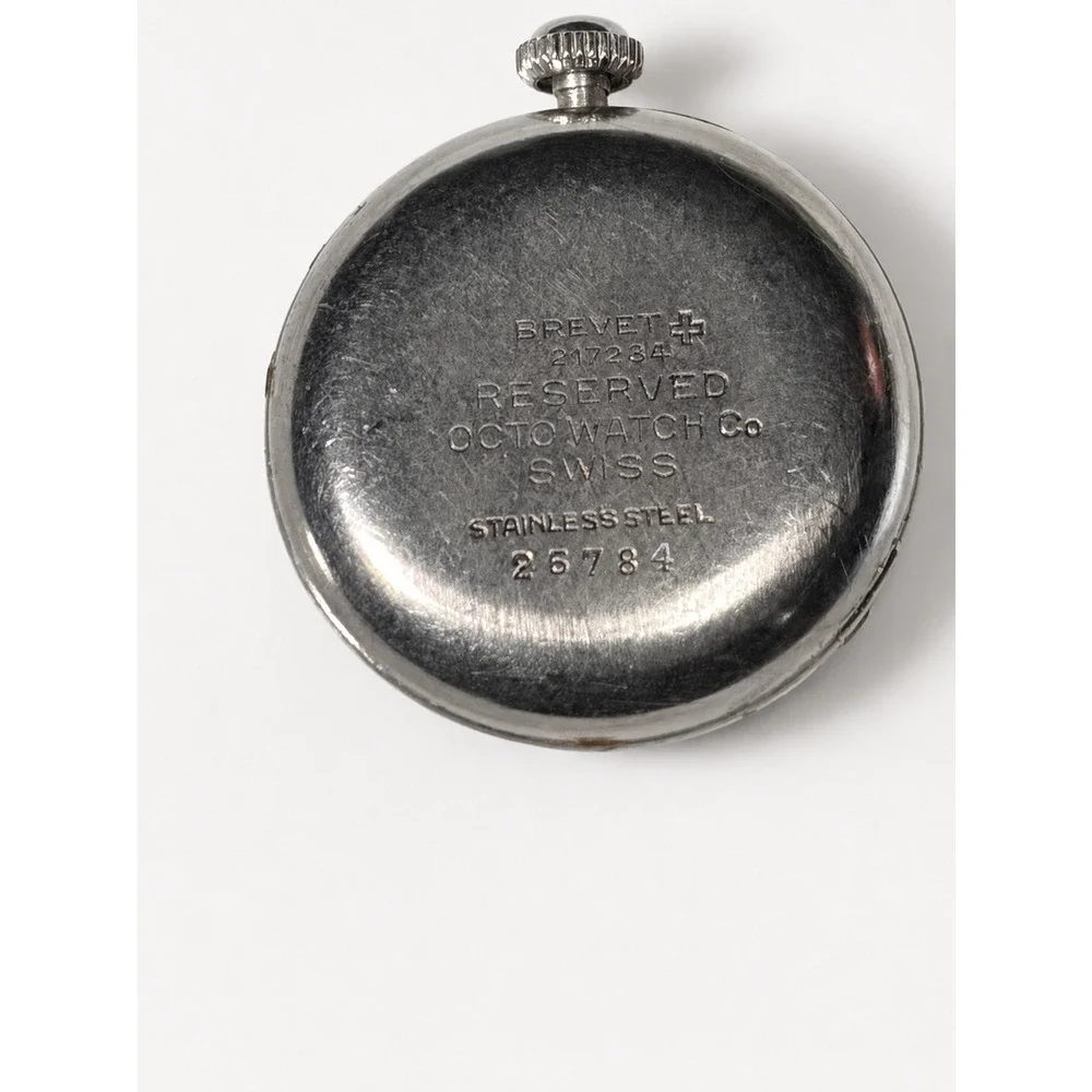 Vintage Octo Swiss Pocket Watch Anti-Magnetic Brevet 217234 Parts Repair